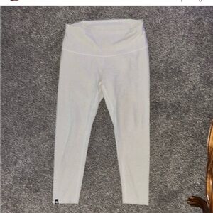 Oiselle Lux Pocket Tights Size 10 Cream